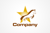 PSD Logo: Jumping Horse Logo