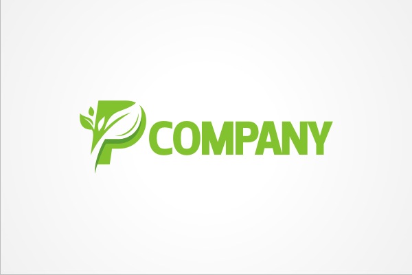Leafy Letter P Logo