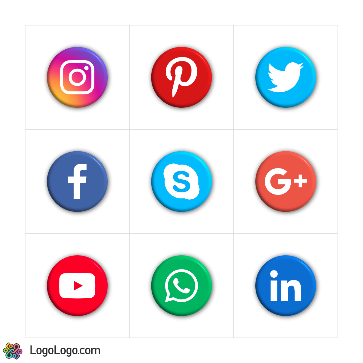 Free Logo Social Media Buttons D