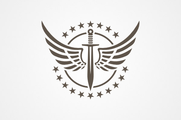 sword wings tattoo free logo
